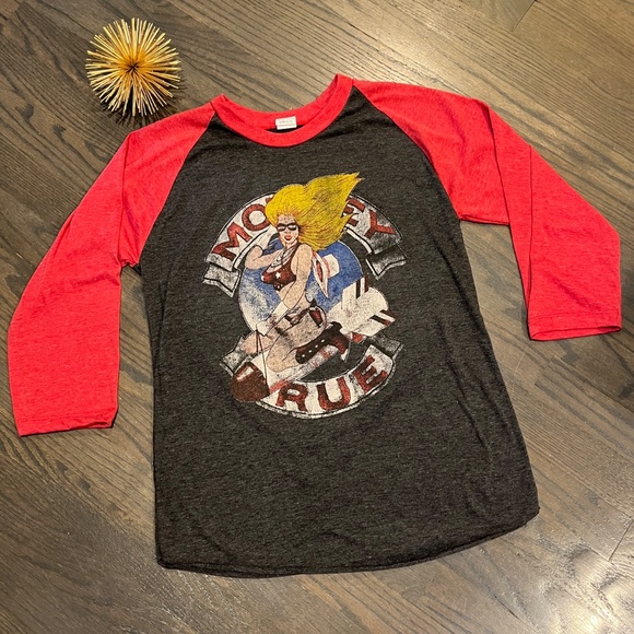 BUNNY BRAND Women's Motley Crue Concert Tour Girls Girls Girls 1987-1988 Raglan - Picture 4 of 7